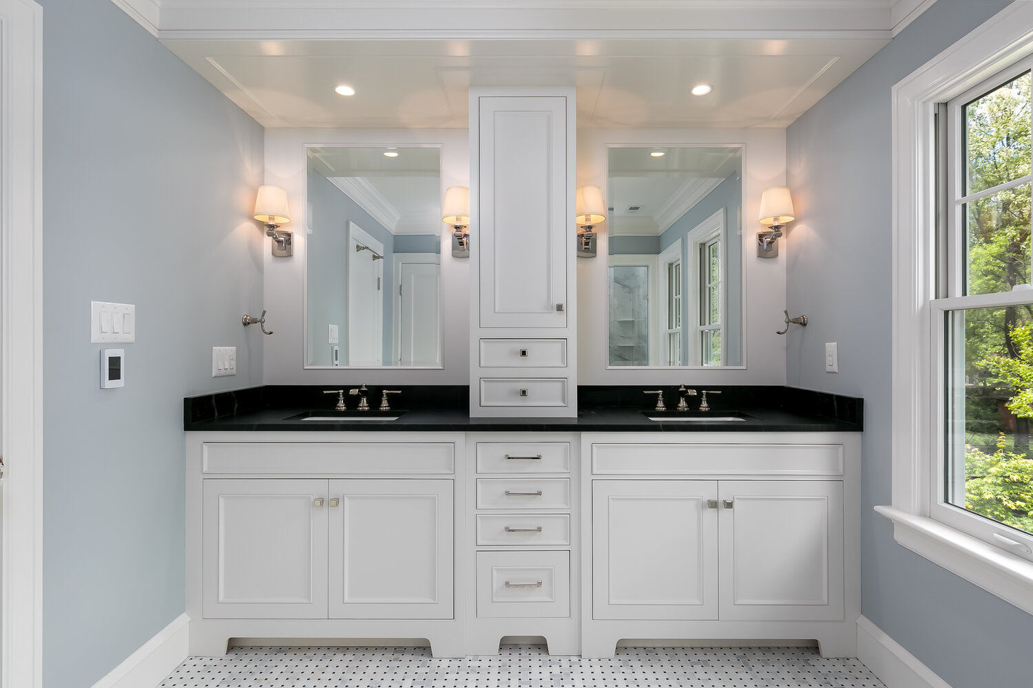 Bathroom Vanity with LED light mirrors