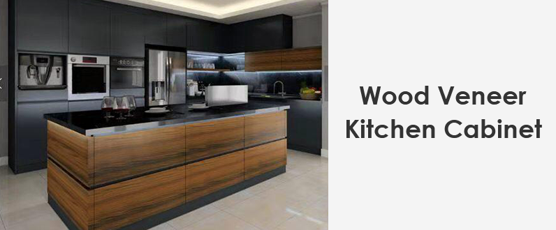 Wood veneer Kitchen Cabinet