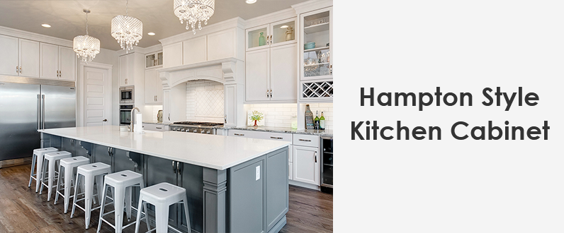 Hampton style kitchen cabinet